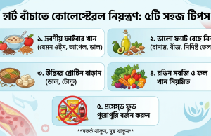 হার্ট বাঁচাতে কোলেস্টেরল নিয়ন্ত্রণ: শুধু ভাজাভুজি ছাড়লেই হবে না