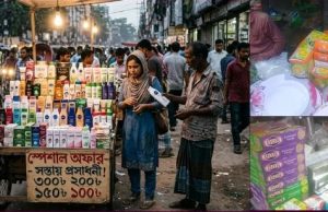 ঠকবাজির হাট: নজরকাড়া মোড়কে বিষাক্ত প্রসাধনী