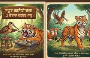 চতুর কাঠঠোকরা ও উদ্ধত বাঘ