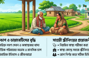 গ্রামীণ জনপদে নীরব ঘাতক: প্রতি ৫ জনে ১ জন উচ্চ রক্তচাপে আক্রান্ত