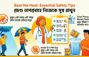 তীব্র তাপপ্রবাহ: হিটস্ট্রোক ও স্বাস্থ্যঝুঁকি বাড়ছে